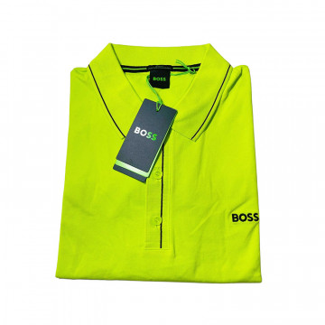 Boss Paul Curved Polo Shirt - Bright Green