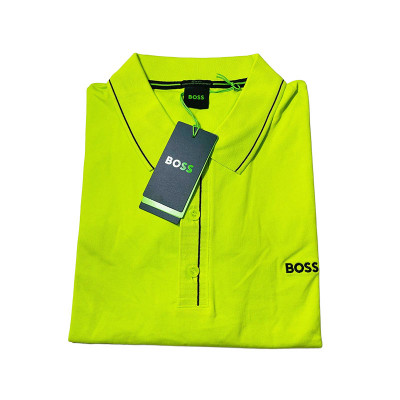 Boss Paul Curved Polo Shirt - Bright Green
